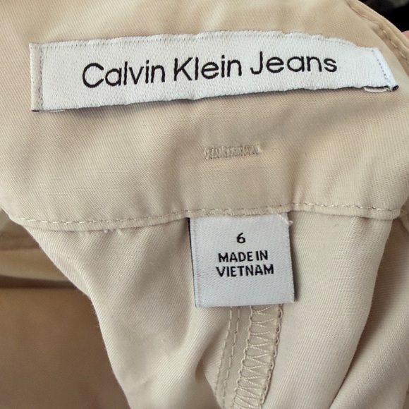 NWT Calvin Klein Cream Wide-Leg Pants Croppes - Picture 7 of 8